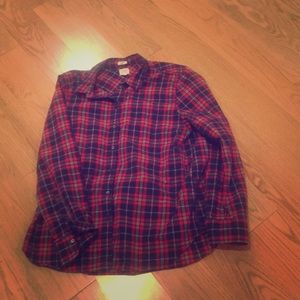 J. Crew plaid button down shirt
